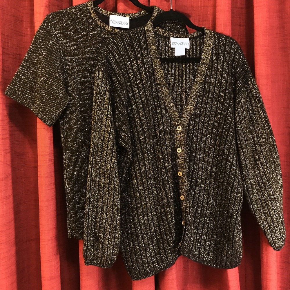 VINTAGE Woman’s Cardigan Sweater Set Large